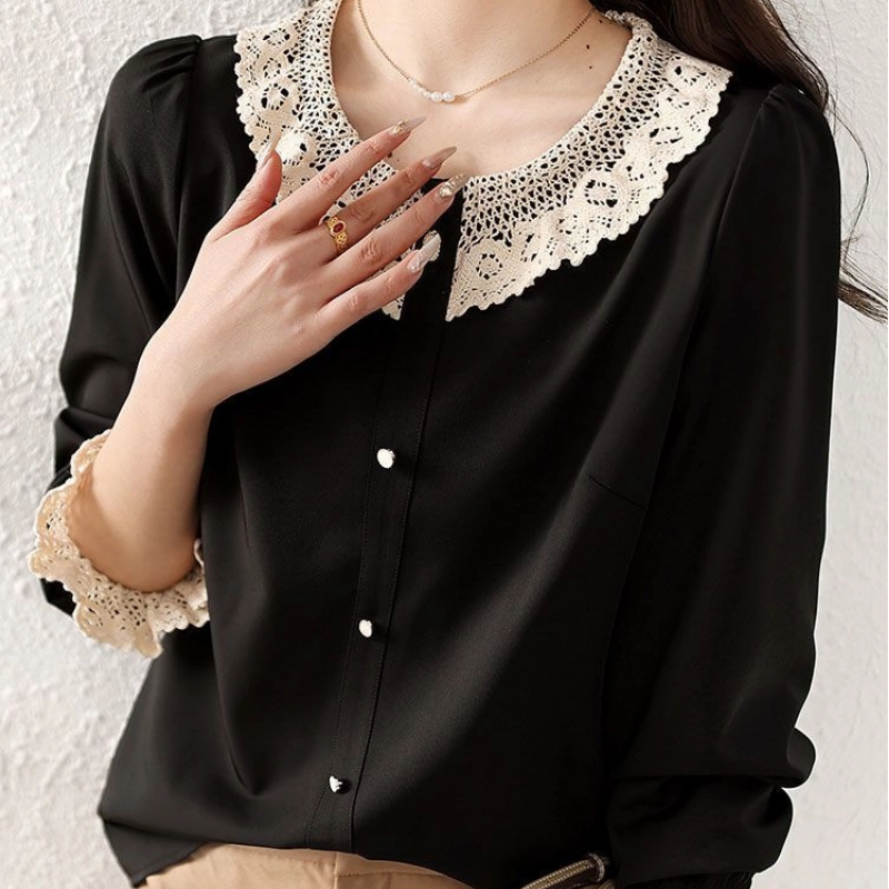Women'S Formal Wear Blouse - Women Clothes Contrast Patchwork Elegant Blouse