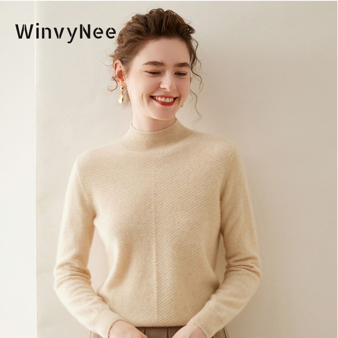 Cashmere Sweater Formal - WinvyNee Women Sweater Cashmere Merino Wool