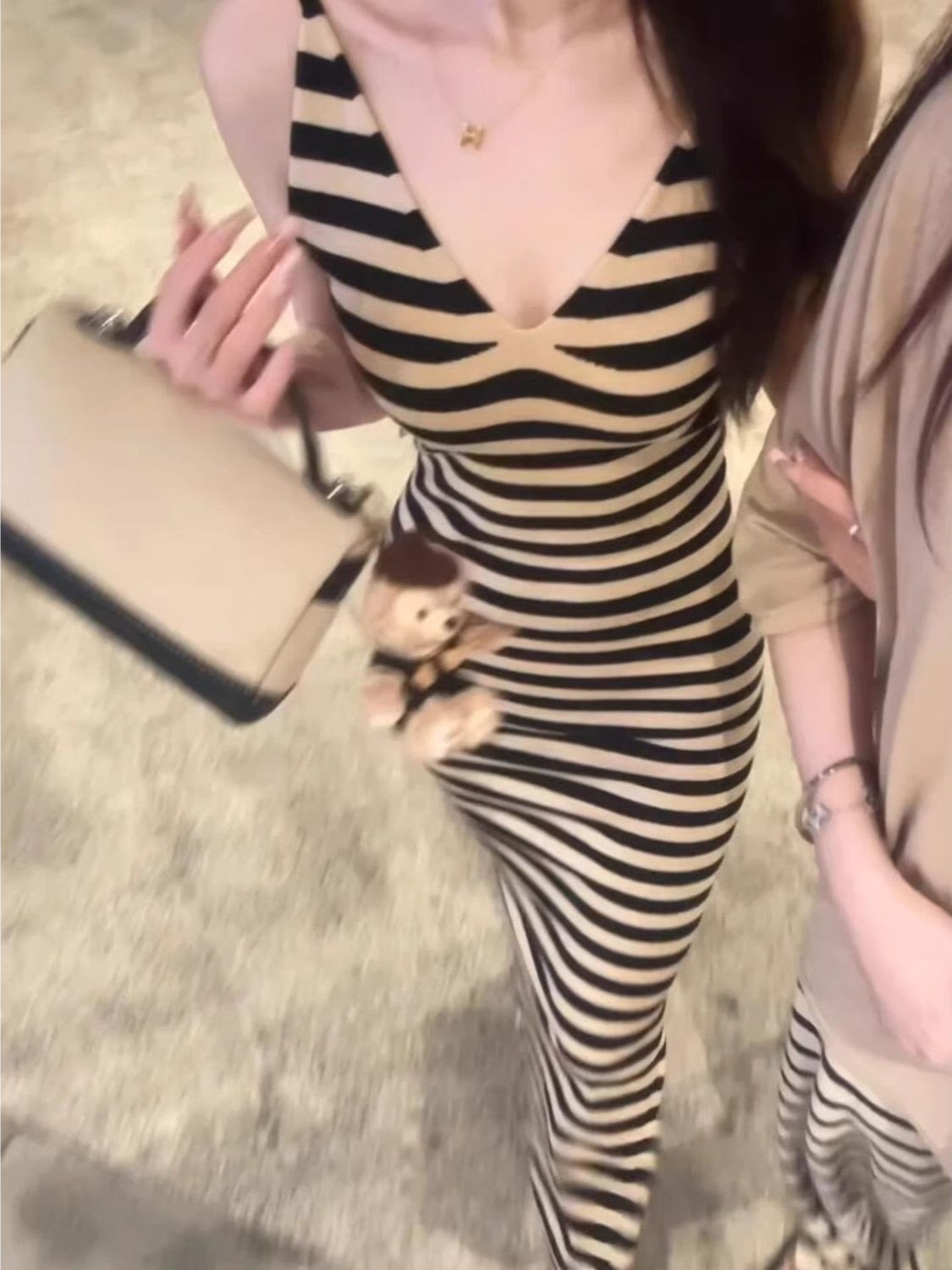 Wrap Dress Work - Summer Elegant Slim Fit V-Neck Striped