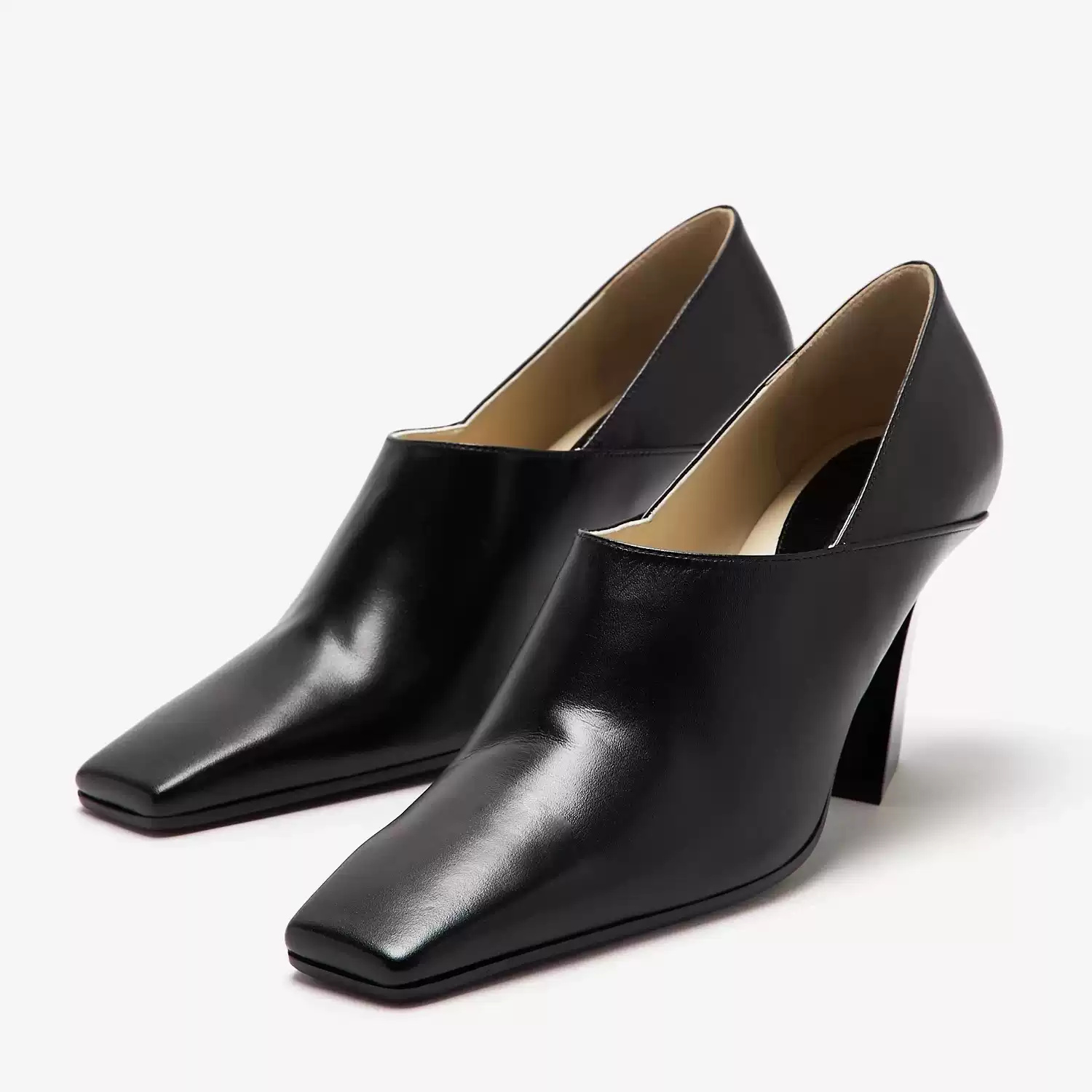 Women's Black Leather Square T - Formal Wear Women'S Loafers 评论和价格