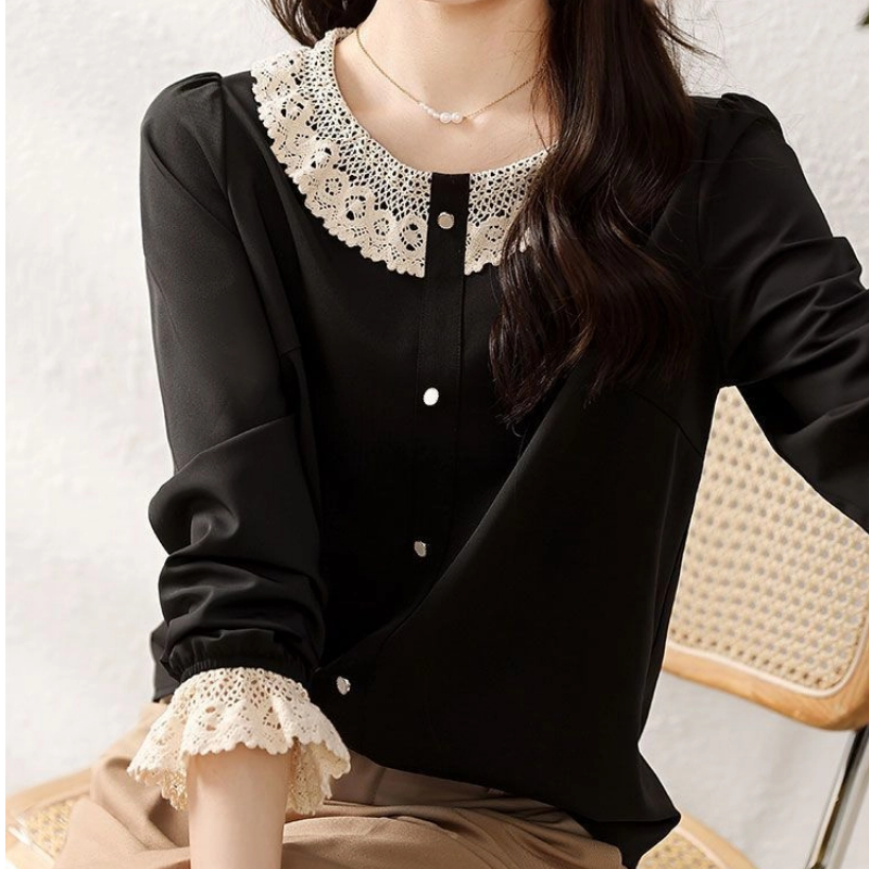 Women Clothes Contrast Patchwo - Women'S Formal Wear Blouse 评论和价格