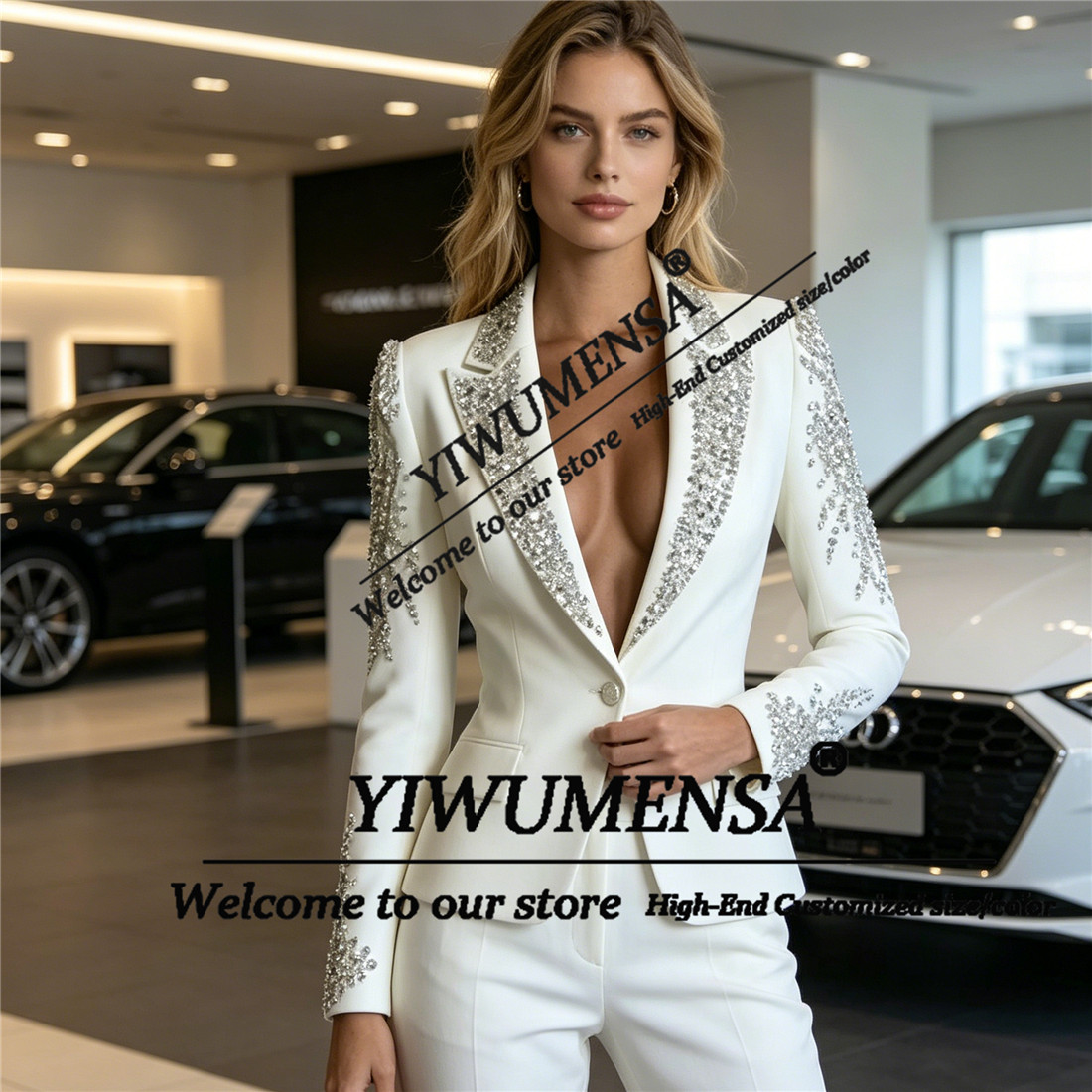 Luxury Women Suits 2 Pieces Se - Woman Formal Wear 评论和价格