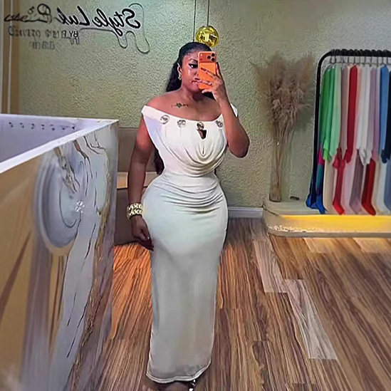 Long Dress Women Off Shoulder  - Wrap Dress Work 评论和价格
