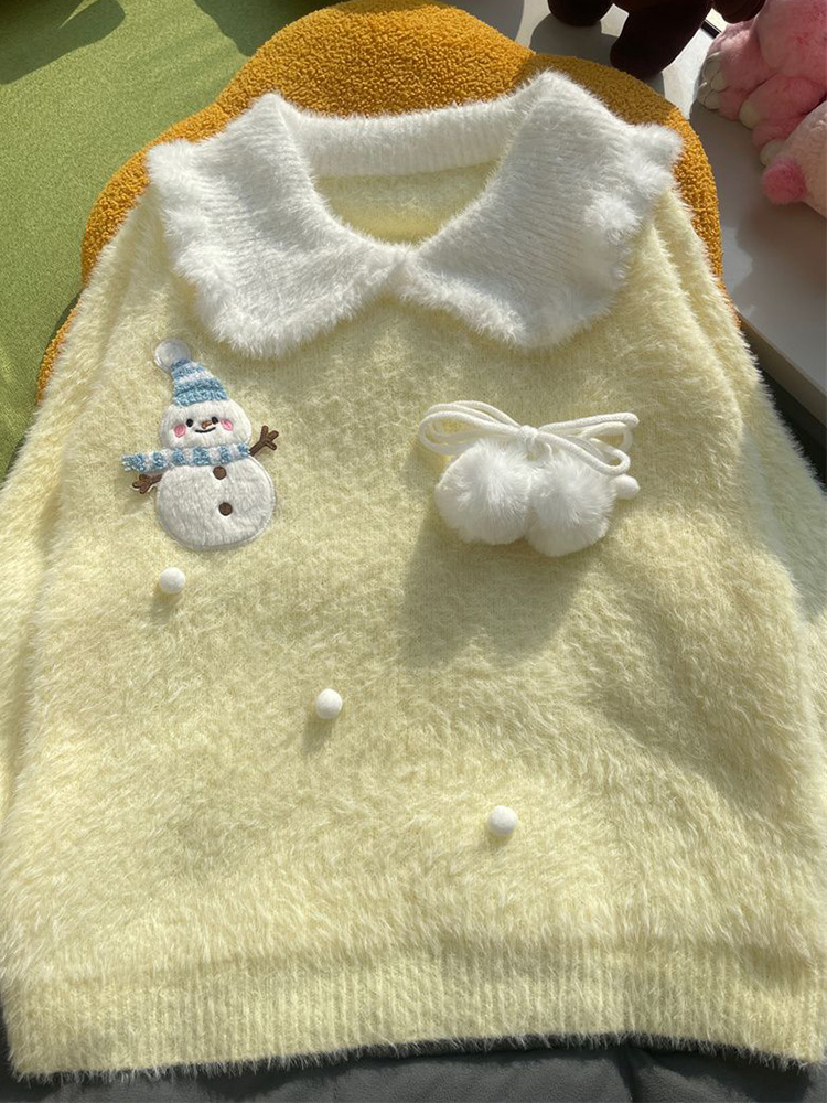 Cute Preppy Style Sweet Faux M - Cashmere Sweater Formal 评论和价格