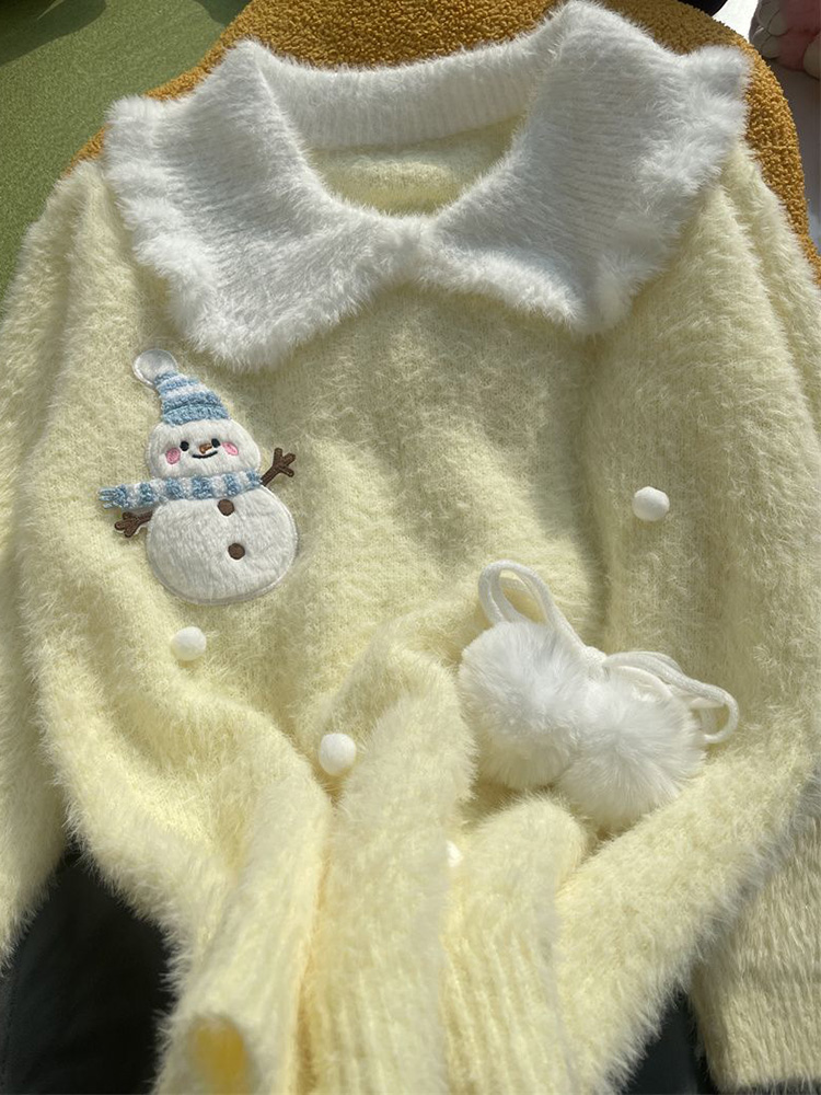 Cute Preppy Style Sweet Faux M - Cashmere Sweater Formal 评论和价格