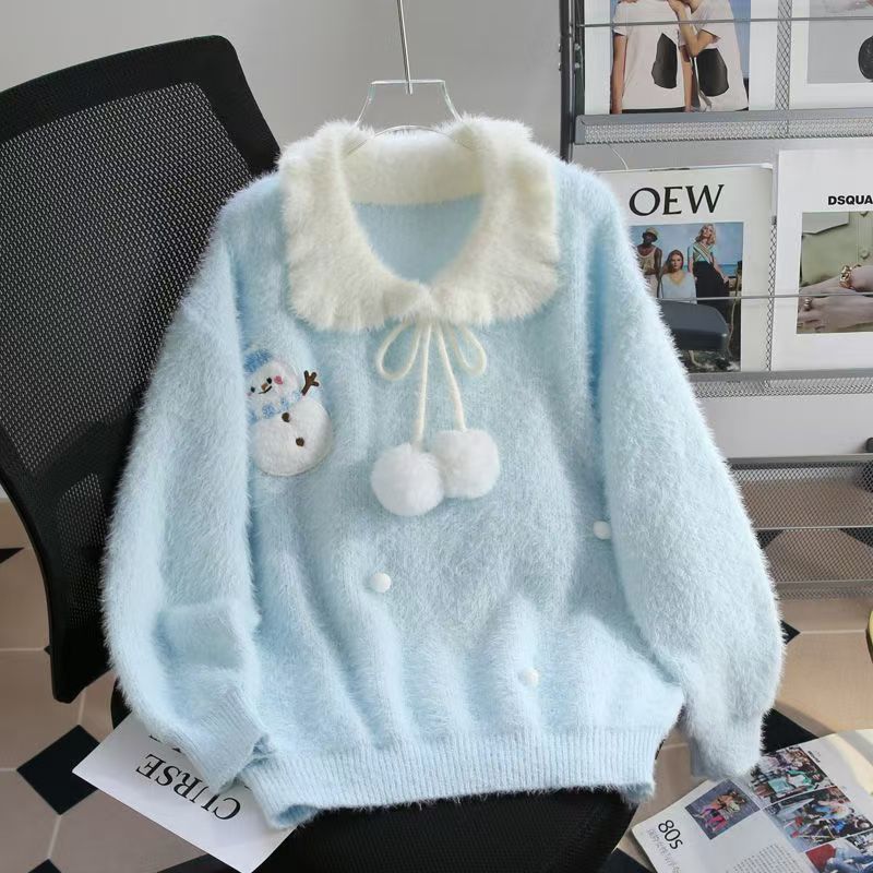 Cute Preppy Style Sweet Faux M - Cashmere Sweater Formal 评论和价格