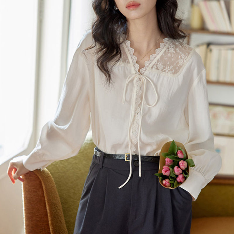 Long Sleeve Shirts Womens Sati - Women Formal Wear Korean 评论和价格