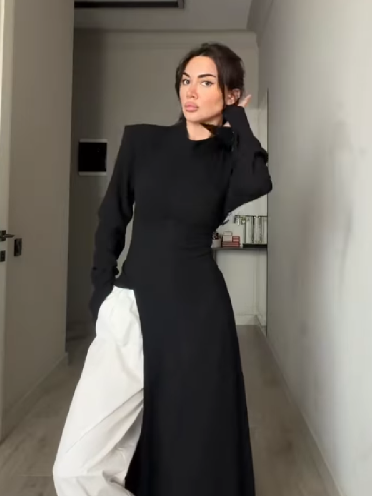 Women's Elegant High Neck Long - Women Formal Wear Dress 评论和价格