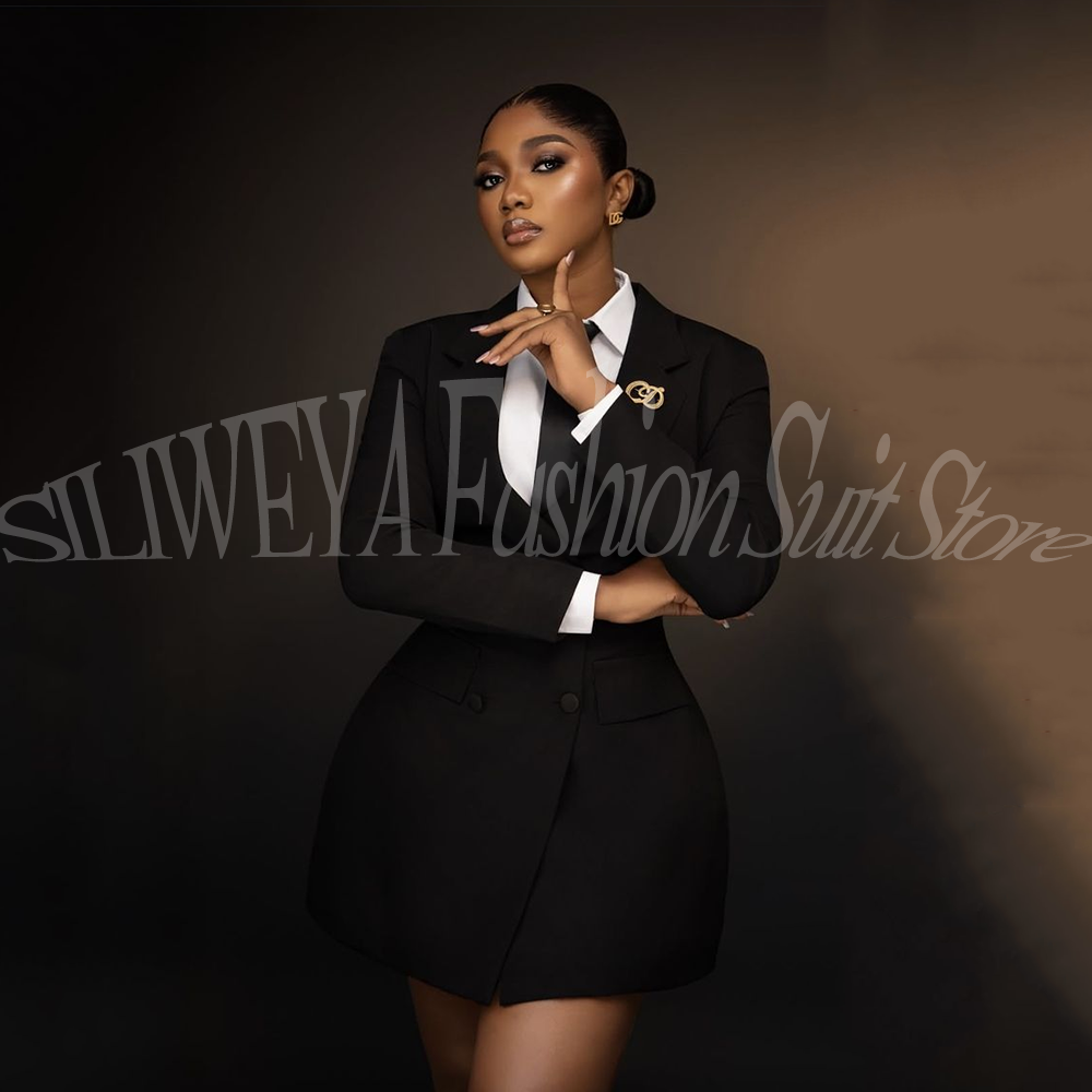 Elegant Black Women Blazer Sui - Women Formal Wear Korean 评论和价格