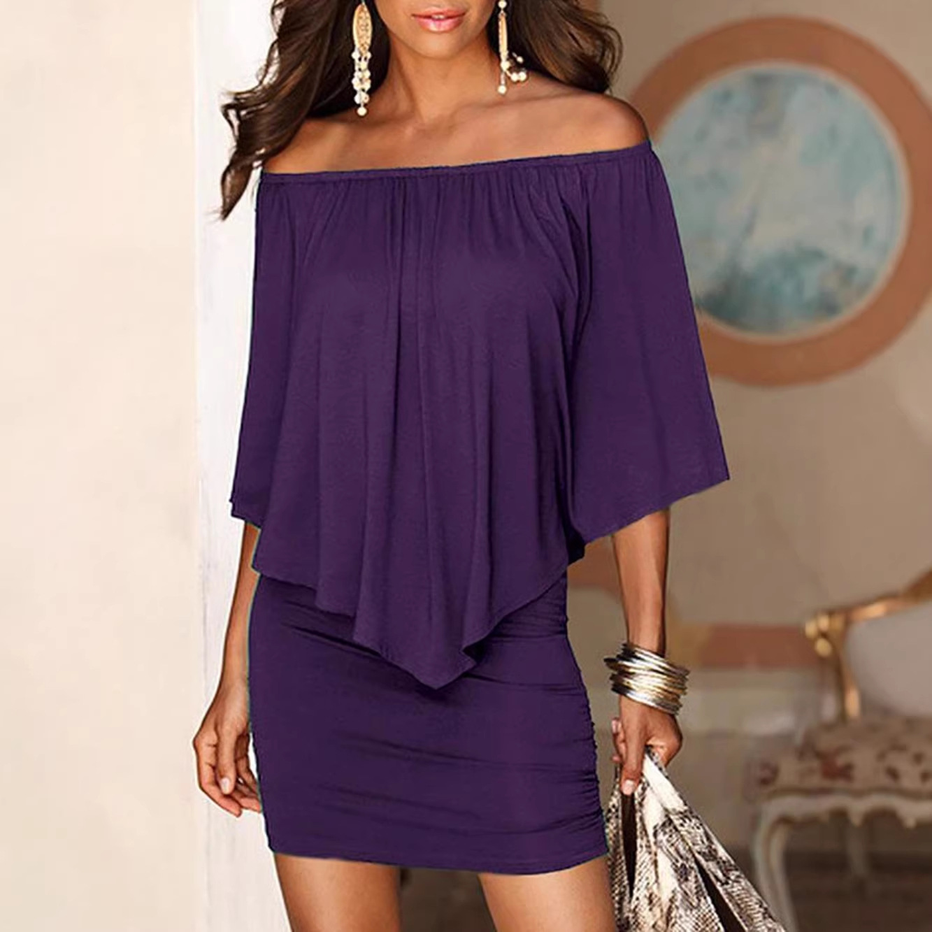 Dress Women Short Dresses Vest - Wrap Dress Work 评论和价格