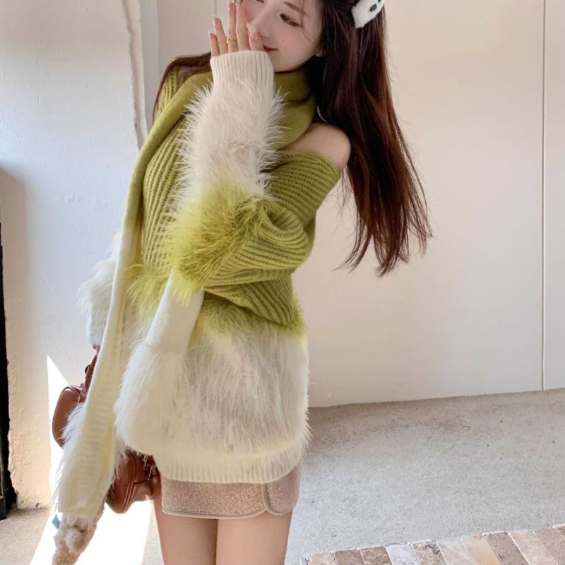 Women's Gradient V-Neck Sweate - Cashmere Sweater Formal 评论和价格