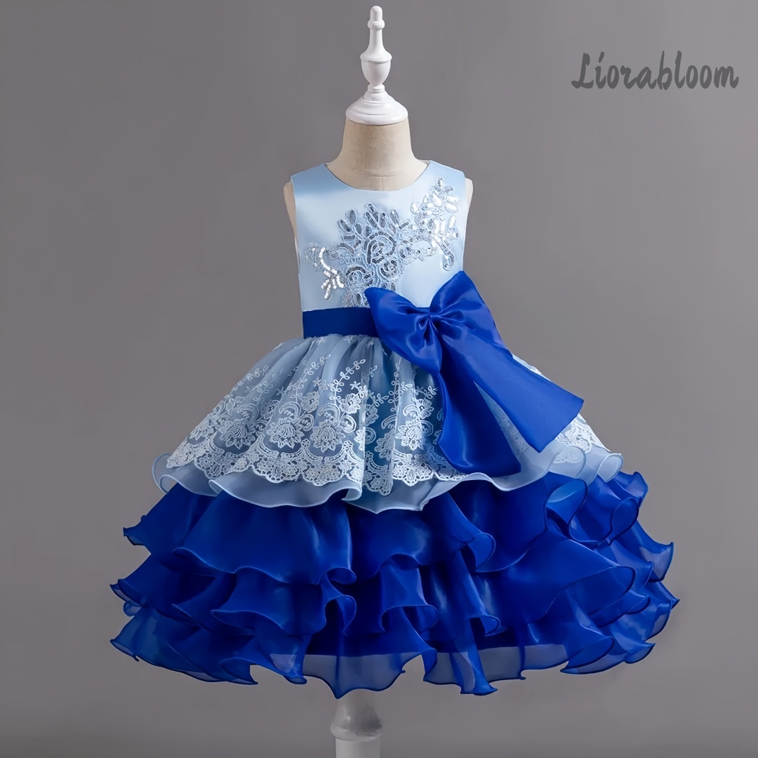 Girls' Dress With Large Bow Sl - Woman Formal Wear 评论和价格