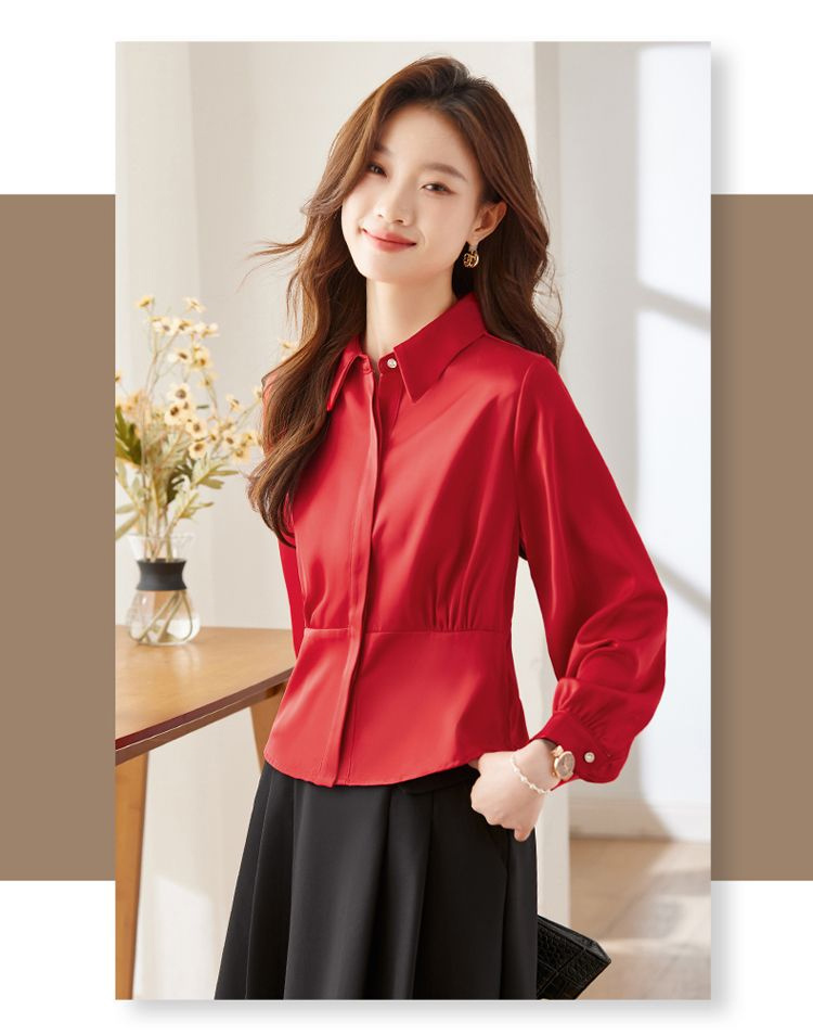 Long Sleeve Shirts Womens Cott - Women Formal Wear Korean 评论和价格