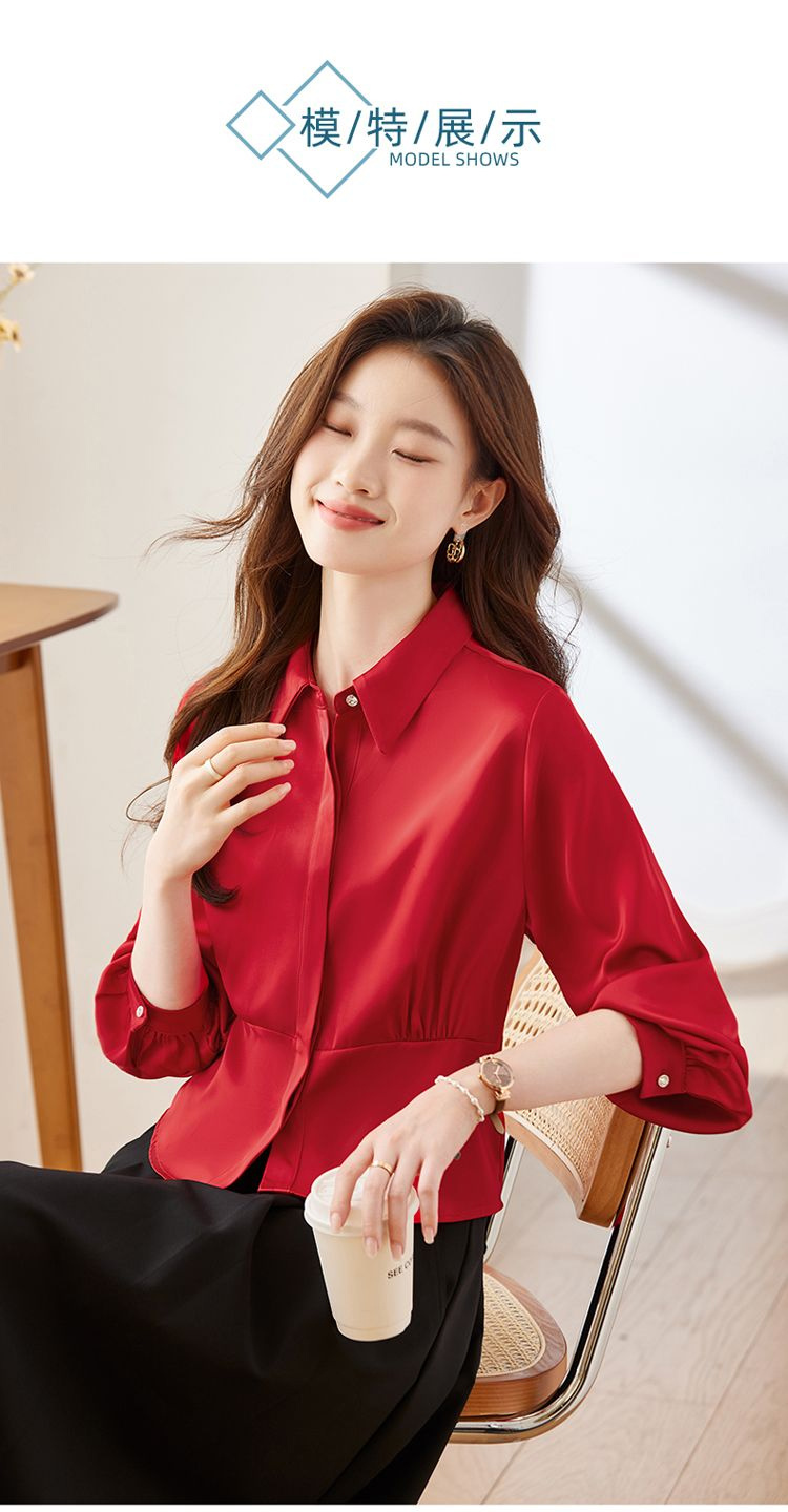 Long Sleeve Shirts Womens Cott - Women Formal Wear Korean 评论和价格