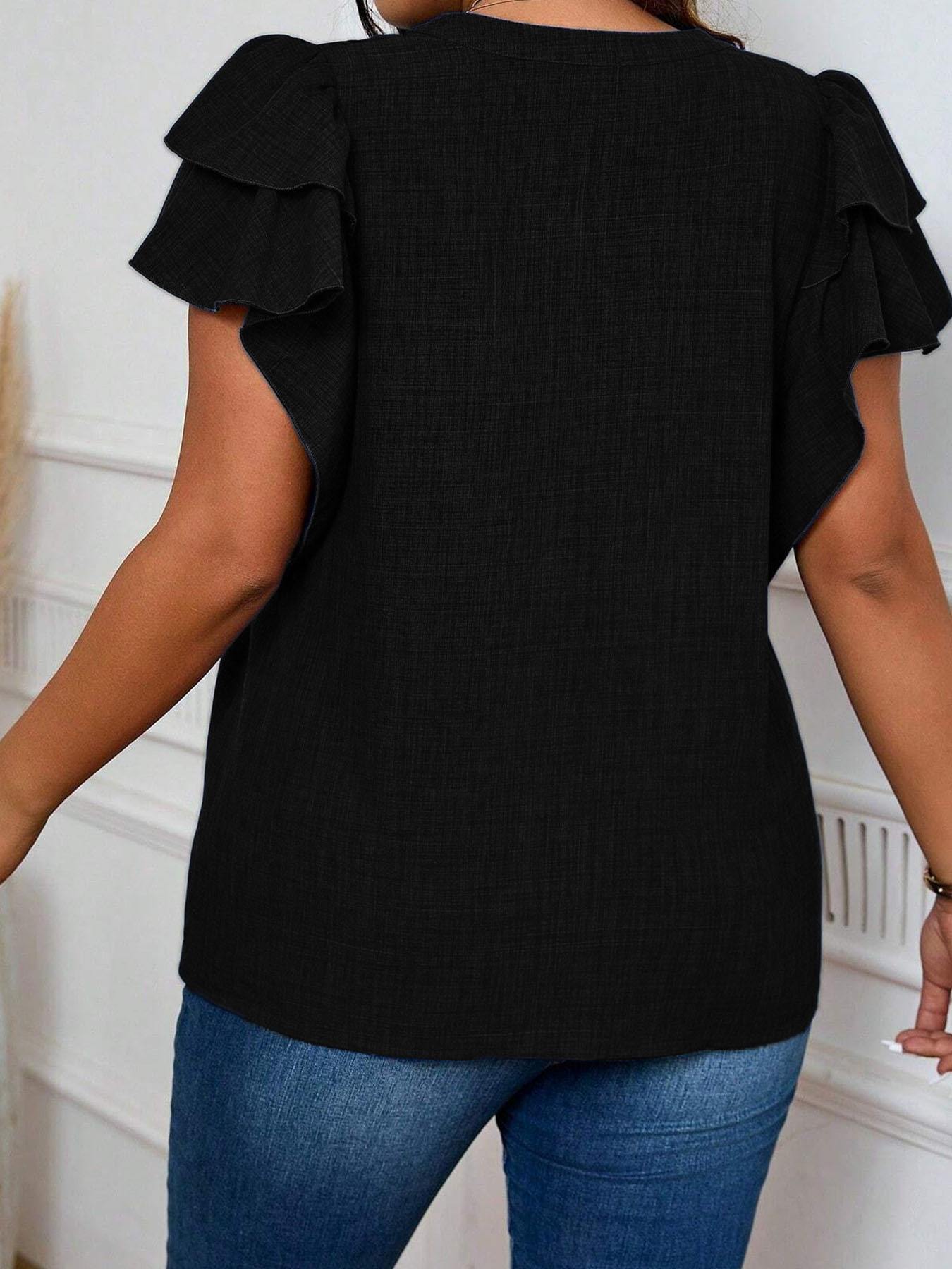Women's Plus-Size Elegant Tier - Women'S Formal Wear Blouse 评论和价格