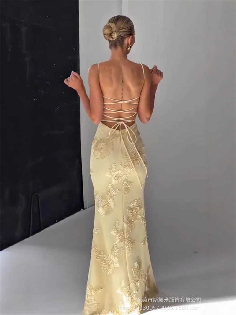 Yellow Embroidery Women Prom D - Yellow Formal Wear Women 评论和价格
