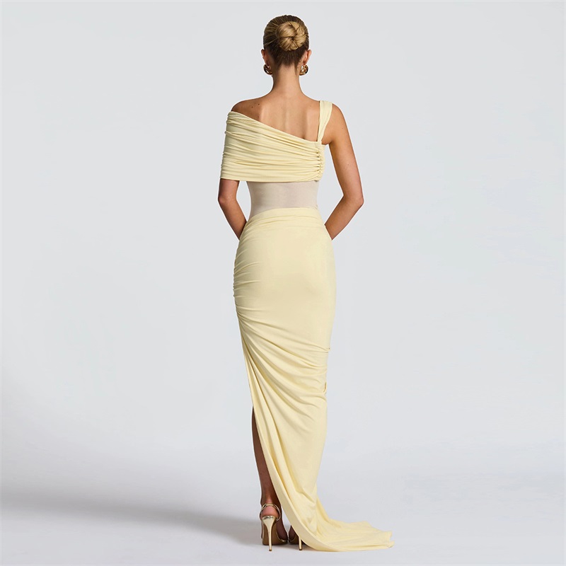 Yellow Women Prom Dress 2 Pcs  - Yellow Formal Wear Women 评论和价格