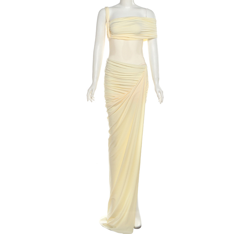 Yellow Women Prom Dress 2 Pcs  - Yellow Formal Wear Women 评论和价格