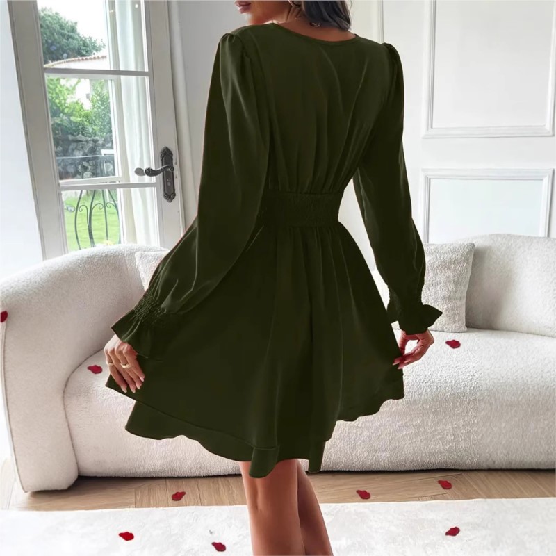 Dresses 2025 Woman Clothing V  - Wrap Dress Work 评论和价格
