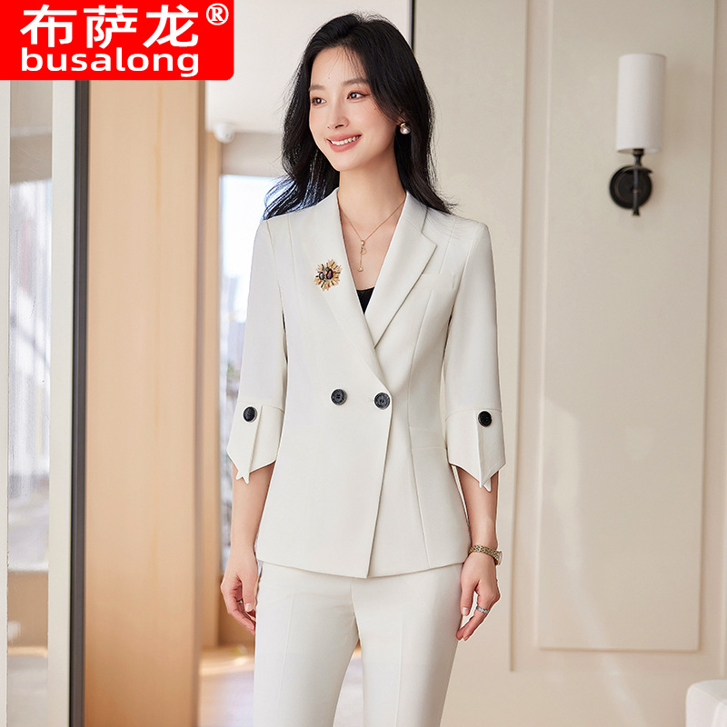 Spring Summer New Yellow Suit  - Yellow Formal Wear Women 评论和价格