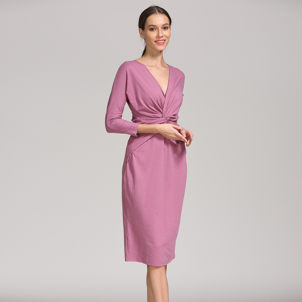 Twist Front Wrap Nursing Mater - Wrap Dress Work 评论和价格