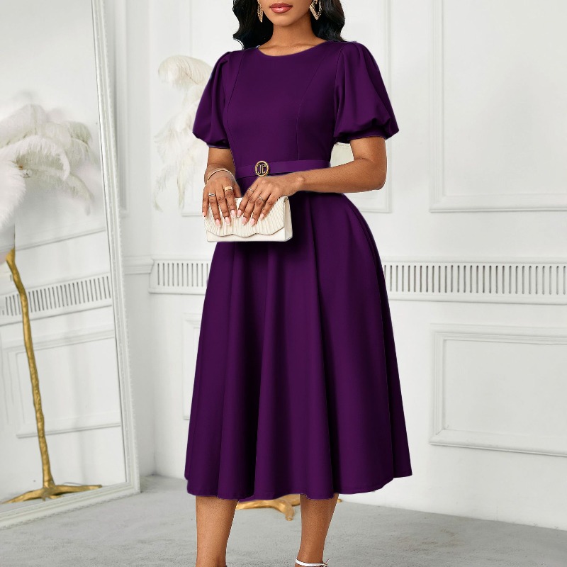 2025 New Office Lady Work O-Ne - Wrap Dress Work 评论和价格