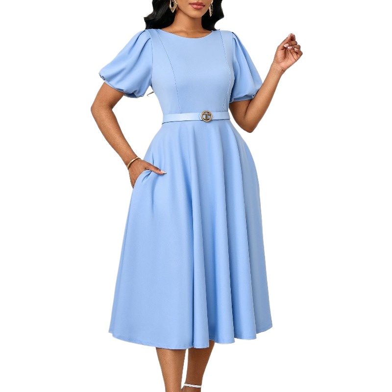 2025 New Office Lady Work O-Ne - Wrap Dress Work 评论和价格