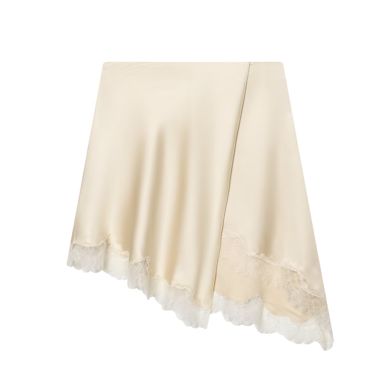 Women's Elegant Satin Lace Hem - Yellow Formal Wear Women 评论和价格
