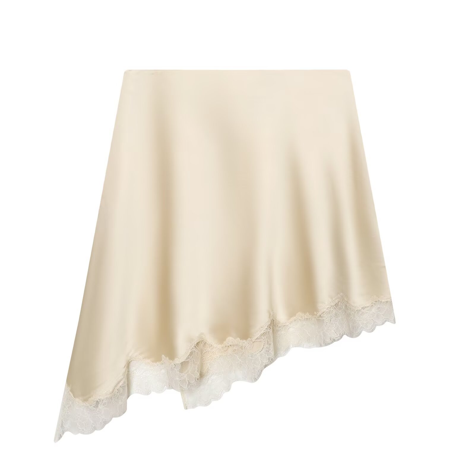 Women's Elegant Satin Lace Hem - Yellow Formal Wear Women 评论和价格