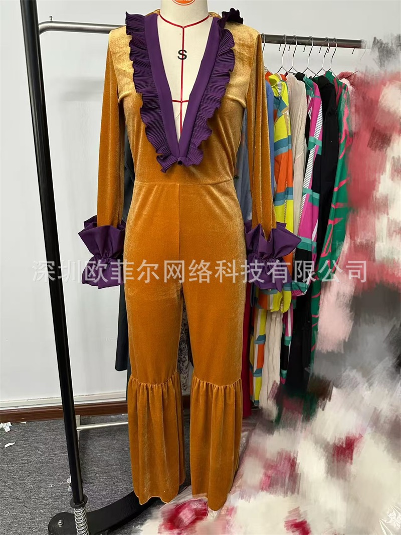 Yellow Purple Velvet Women Jum - Yellow Formal Wear Women 评论和价格